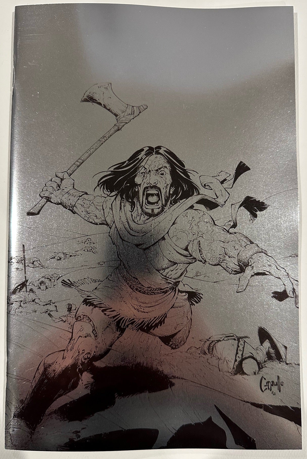 BRZRKR | Boom! Studios | Fallen Empire 1 Greg Capullo SILVER Foil Virgin LE 500