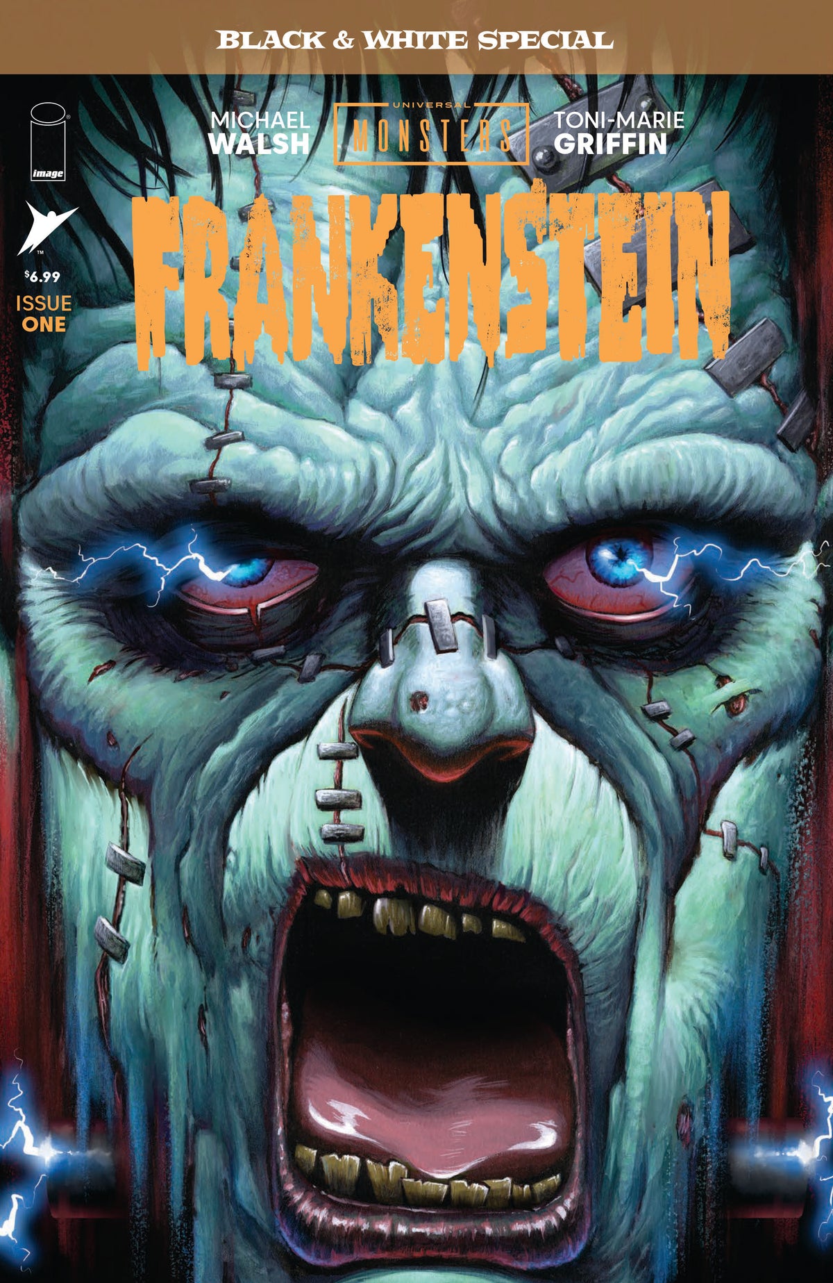 Frankenstein #1 Black & White Special - Pete Carroll Variant (Pre-Sale)
