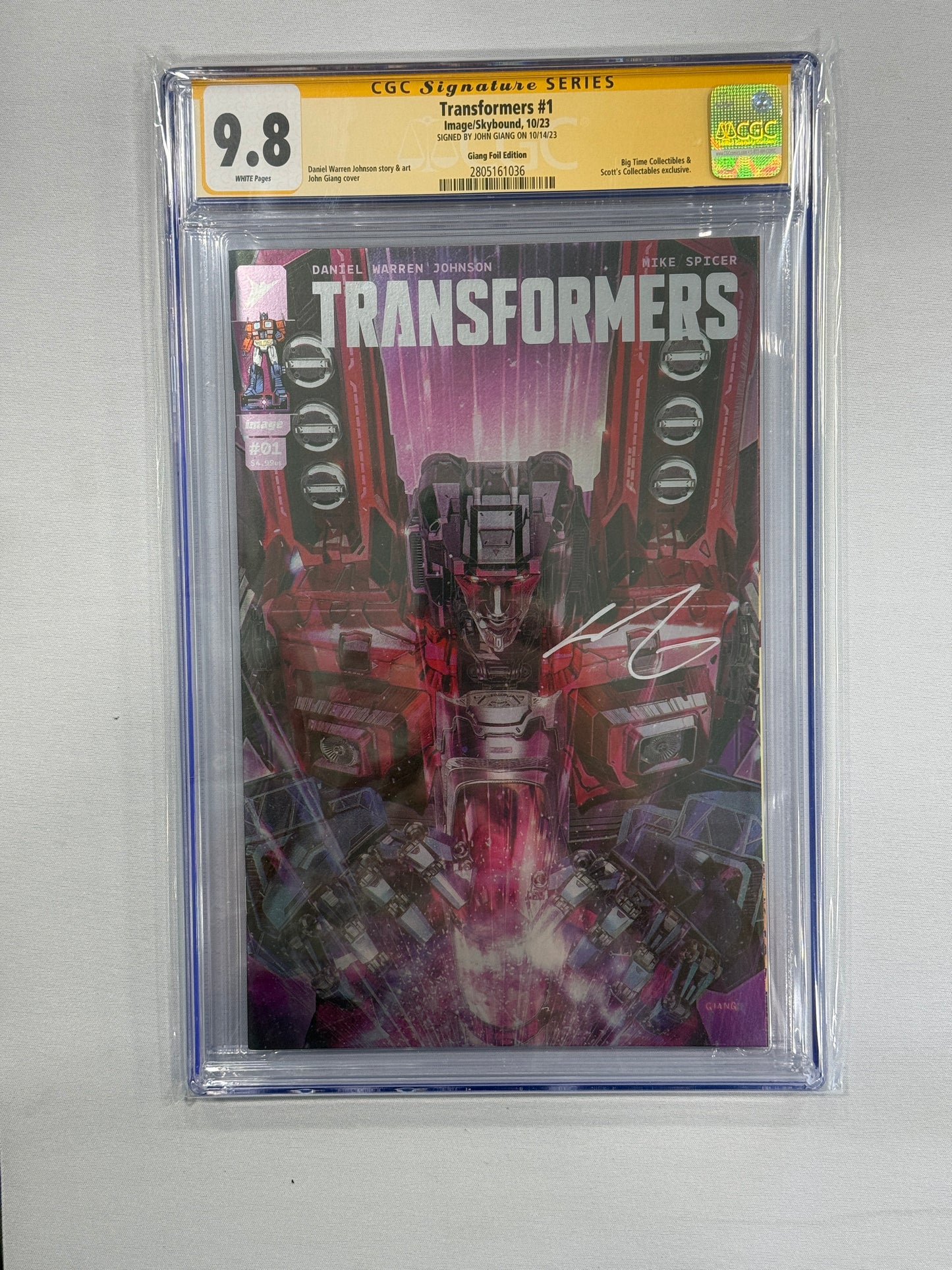 Transformers 1 | Skybound | CGC SS 9.8 John Giang Foil Signed